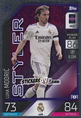 Sticker Luka Modrić - UEFA Champions League & Europa League 2022-2023. Match Attax n. 128 - Topps