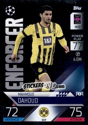 Sticker Mahmoud Dahoud - UEFA Champions League & Europa League 2022-2023. Match Attax n. 217 - Topps