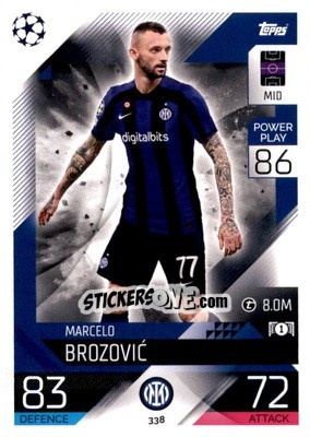 Sticker Marcelo Brozovic - UEFA Champions League & Europa League 2022-2023. Match Attax n. 338 - Topps