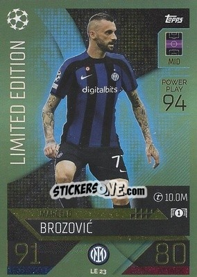 Sticker Marcelo Brozović  - UEFA Champions League & Europa League 2022-2023. Match Attax n. LE23 - Topps