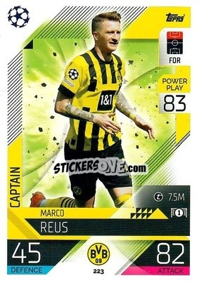 Sticker Marco Reus - UEFA Champions League & Europa League 2022-2023. Match Attax n. 223 - Topps