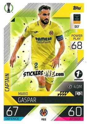 Sticker Mario Gaspar - UEFA Champions League & Europa League 2022-2023. Match Attax n. 293 - Topps