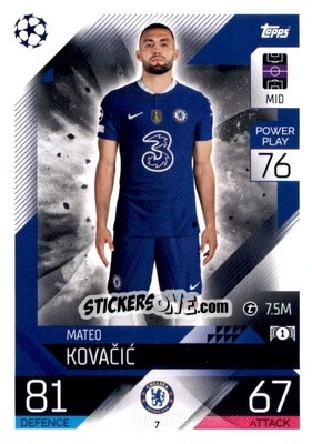 Sticker Mateo Kovacic - UEFA Champions League & Europa League 2022-2023. Match Attax - Topps