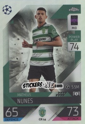 Figurina Matheus Nunes - UEFA Champions League & Europa League 2022-2023. Match Attax - Topps