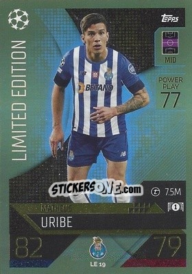 Sticker Matheus Uribe - UEFA Champions League & Europa League 2022-2023. Match Attax n. LE19 - Topps