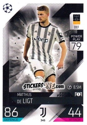 Sticker Matthijs de Ligt - UEFA Champions League & Europa League 2022-2023. Match Attax n. 345 - Topps