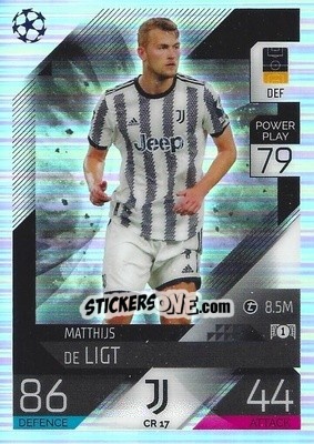 Sticker Matthijs de Ligt - UEFA Champions League & Europa League 2022-2023. Match Attax n. CR17 - Topps