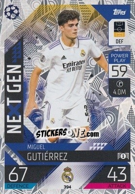 Sticker Miguel Guriérrez - UEFA Champions League & Europa League 2022-2023. Match Attax n. 394 - Topps