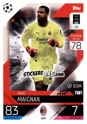 Sticker Mike Maignan - UEFA Champions League & Europa League 2022-2023. Match Attax n. 326 - Topps