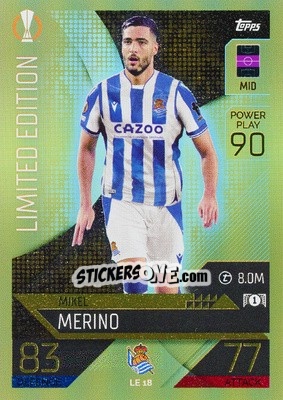 Cromo Mikel Merino - UEFA Champions League & Europa League 2022-2023. Match Attax - Topps