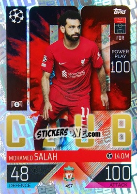 Sticker Mohamed Salah - UEFA Champions League & Europa League 2022-2023. Match Attax - Topps