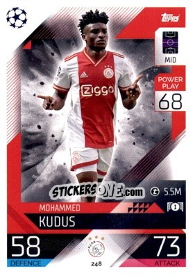Sticker Mohammed Kudus - UEFA Champions League & Europa League 2022-2023. Match Attax n. 248 - Topps