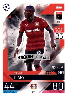 Sticker Moussa Diaby - UEFA Champions League & Europa League 2022-2023. Match Attax - Topps