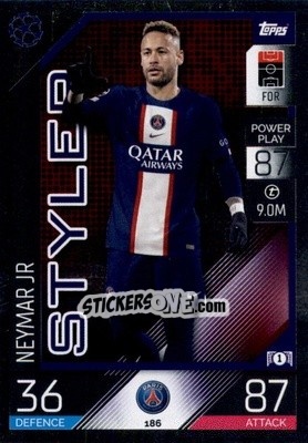 Sticker Neymar Jr - UEFA Champions League & Europa League 2022-2023. Match Attax - Topps