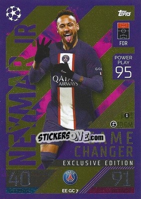 Sticker Neymar Jr.   - UEFA Champions League & Europa League 2022-2023. Match Attax n. EEGC7 - Topps
