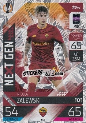 Sticker Nicola Zalewski - UEFA Champions League & Europa League 2022-2023. Match Attax - Topps