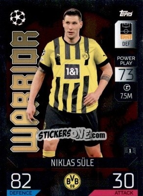 Sticker Niklas Súle - UEFA Champions League & Europa League 2022-2023. Match Attax n. 213 - Topps