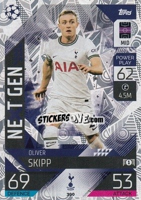 Sticker Oliver Skipp - UEFA Champions League & Europa League 2022-2023. Match Attax n. 390 - Topps