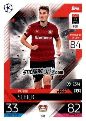 Sticker Patrik Schick - UEFA Champions League & Europa League 2022-2023. Match Attax n. 234 - Topps
