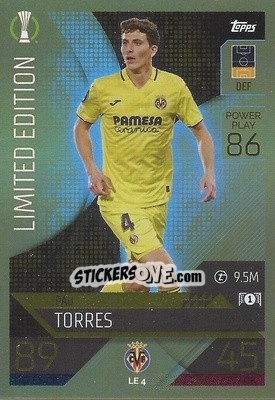 Sticker Pau Torres - UEFA Champions League & Europa League 2022-2023. Match Attax n. LE4 - Topps