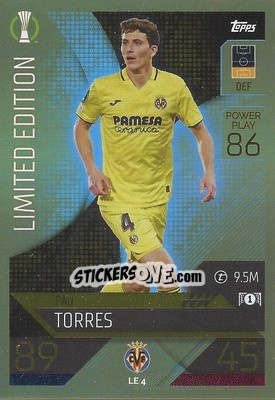 Figurina Pau Torres - UEFA Champions League & Europa League 2022-2023. Match Attax - Topps