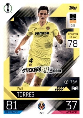 Sticker Pau Torres - UEFA Champions League & Europa League 2022-2023. Match Attax - Topps