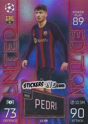 Sticker Pedri - UEFA Champions League & Europa League 2022-2023. Match Attax n. LERR - Topps