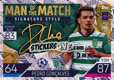 Sticker Pedro Goncalves - UEFA Champions League & Europa League 2022-2023. Match Attax n. 442 - Topps