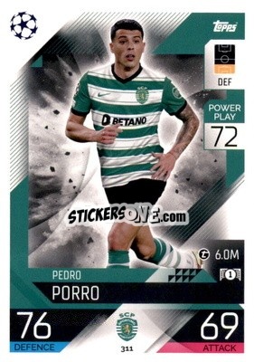 Sticker Pedro Porro - UEFA Champions League & Europa League 2022-2023. Match Attax n. 311 - Topps