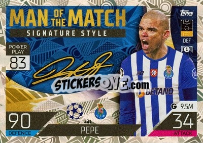 Sticker Pepe - UEFA Champions League & Europa League 2022-2023. Match Attax - Topps