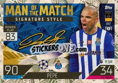 Sticker Pepe - UEFA Champions League & Europa League 2022-2023. Match Attax n. 441 - Topps