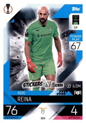 Sticker Pepe Reina - UEFA Champions League & Europa League 2022-2023. Match Attax n. 353 - Topps