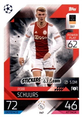 Figurina Perr Schuurs - UEFA Champions League & Europa League 2022-2023. Match Attax - Topps