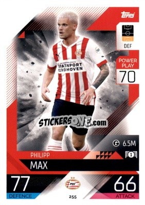 Sticker Philipp Max  - UEFA Champions League & Europa League 2022-2023. Match Attax n. 255 - Topps
