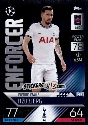 Sticker Pierre-Emile Hojbjerg - UEFA Champions League & Europa League 2022-2023. Match Attax n. 74 - Topps