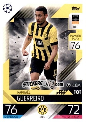 Sticker Raphaël Guerreiro - UEFA Champions League & Europa League 2022-2023. Match Attax n. 211 - Topps