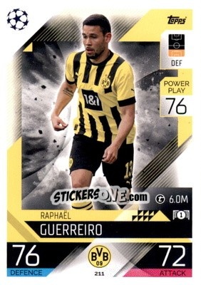 Cromo Raphaël Guerreiro - UEFA Champions League & Europa League 2022-2023. Match Attax - Topps