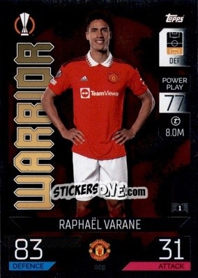 Cromo Raphaël Varane - UEFA Champions League & Europa League 2022-2023. Match Attax - Topps