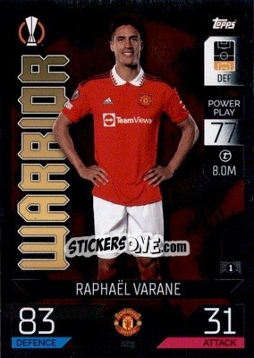Sticker Raphaël Varane - UEFA Champions League & Europa League 2022-2023. Match Attax n. 103 - Topps