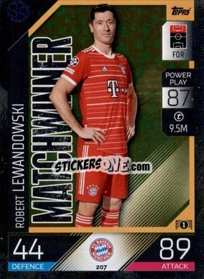 Sticker Robert Lewandowski - UEFA Champions League & Europa League 2022-2023. Match Attax n. 207 - Topps
