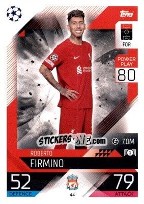 Sticker Roberto Firmino - UEFA Champions League & Europa League 2022-2023. Match Attax - Topps