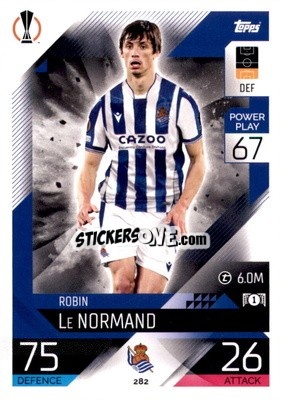 Cromo Robin Le Normand - UEFA Champions League & Europa League 2022-2023. Match Attax n. 282 - Topps