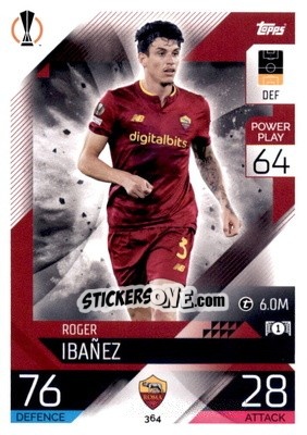 Sticker Roger Ibanez - UEFA Champions League & Europa League 2022-2023. Match Attax n. 364 - Topps