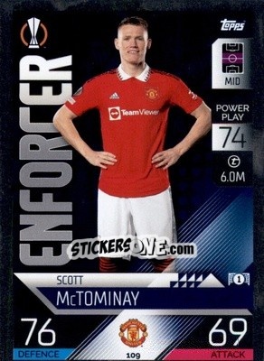 Sticker Scott McTominay    - UEFA Champions League & Europa League 2022-2023. Match Attax - Topps