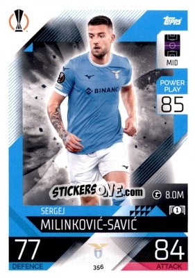 Cromo Sergej Milinkovic-Savic - UEFA Champions League & Europa League 2022-2023. Match Attax - Topps