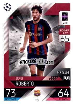 Sticker Sergi Roberto - UEFA Champions League & Europa League 2022-2023. Match Attax n. 149 - Topps