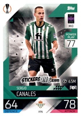 Sticker Sergio Canales - UEFA Champions League & Europa League 2022-2023. Match Attax n. 275 - Topps