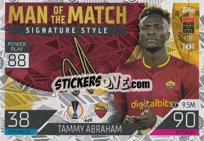 Sticker Tammy Abraham - UEFA Champions League & Europa League 2022-2023. Match Attax n. 448 - Topps