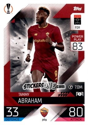Sticker Tammy Abraham - UEFA Champions League & Europa League 2022-2023. Match Attax n. 369 - Topps