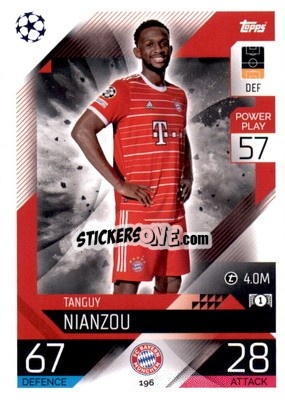 Cromo Tanguy Nianzou - UEFA Champions League & Europa League 2022-2023. Match Attax - Topps